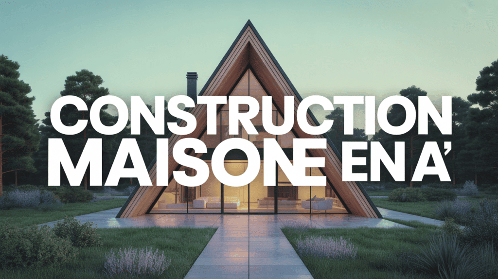 Construction maison en a bois moderne vue extérieure