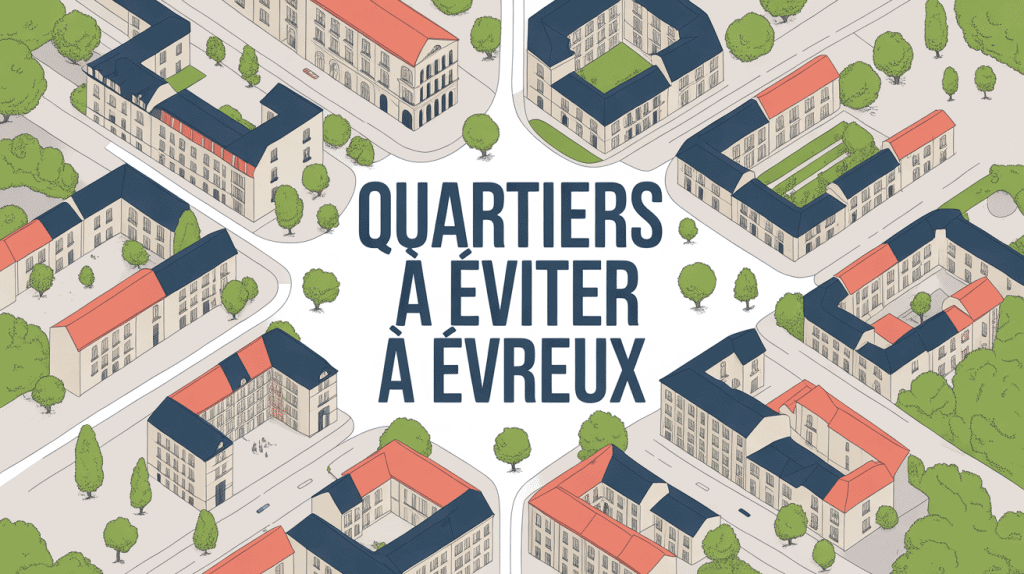 Plan stylisé Évreux quartier à éviter centre ville