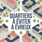 Plan stylisé Évreux quartier à éviter centre ville