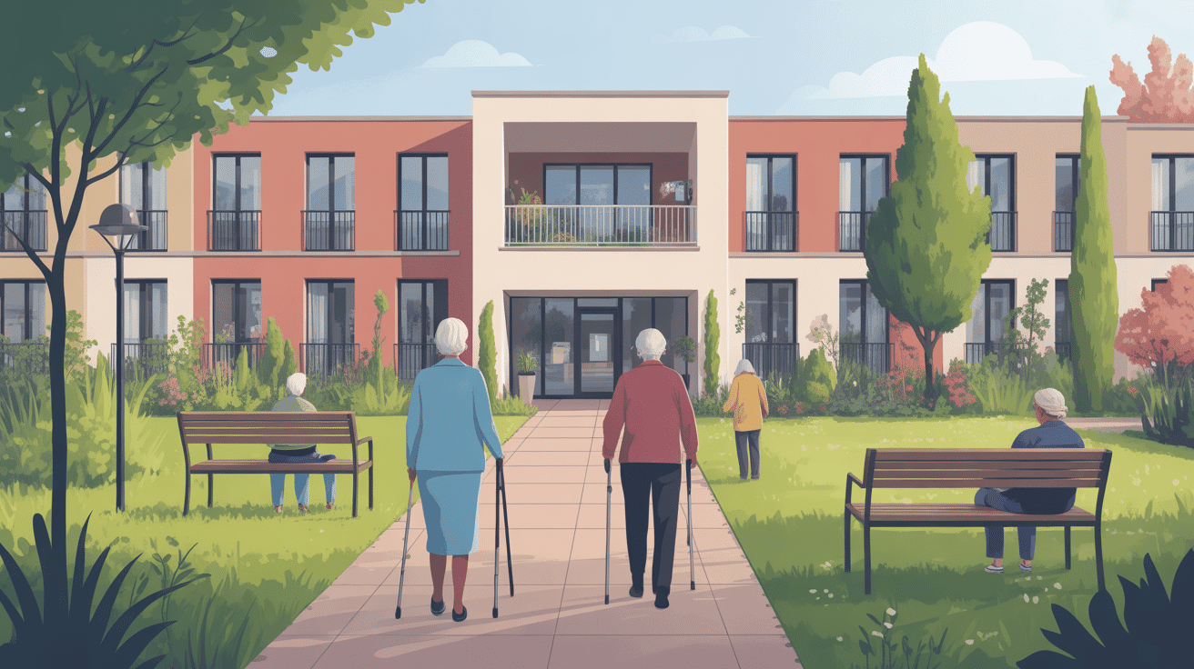 Facade residence paul comparat Bron seniors