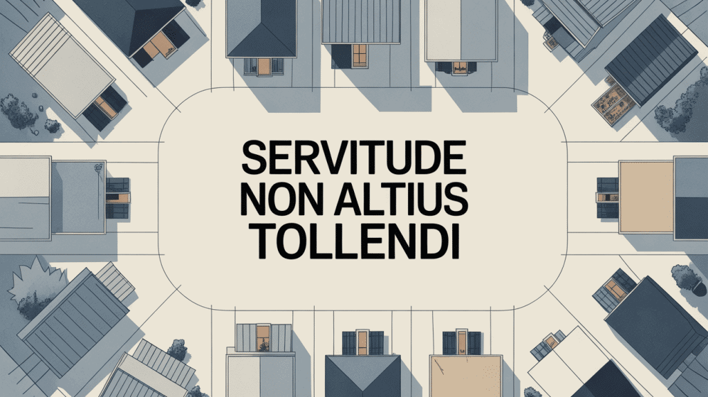 Vue quartier résidentiel non altius tollendi