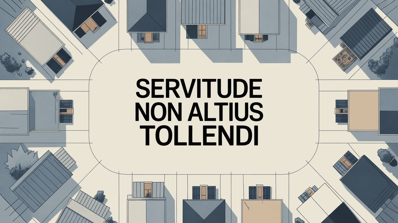 Vue quartier résidentiel non altius tollendi