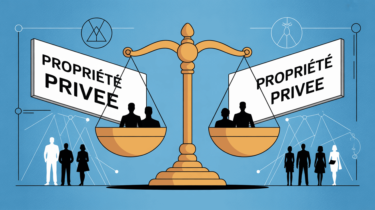 balance justice panneau propriété privée loi