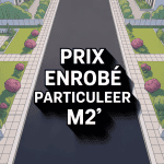vue aérienne allée enrobé noir prix m2 enrobé particulier
