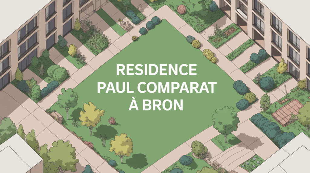 Vue aerienne residence paul comparat Bron moderne
