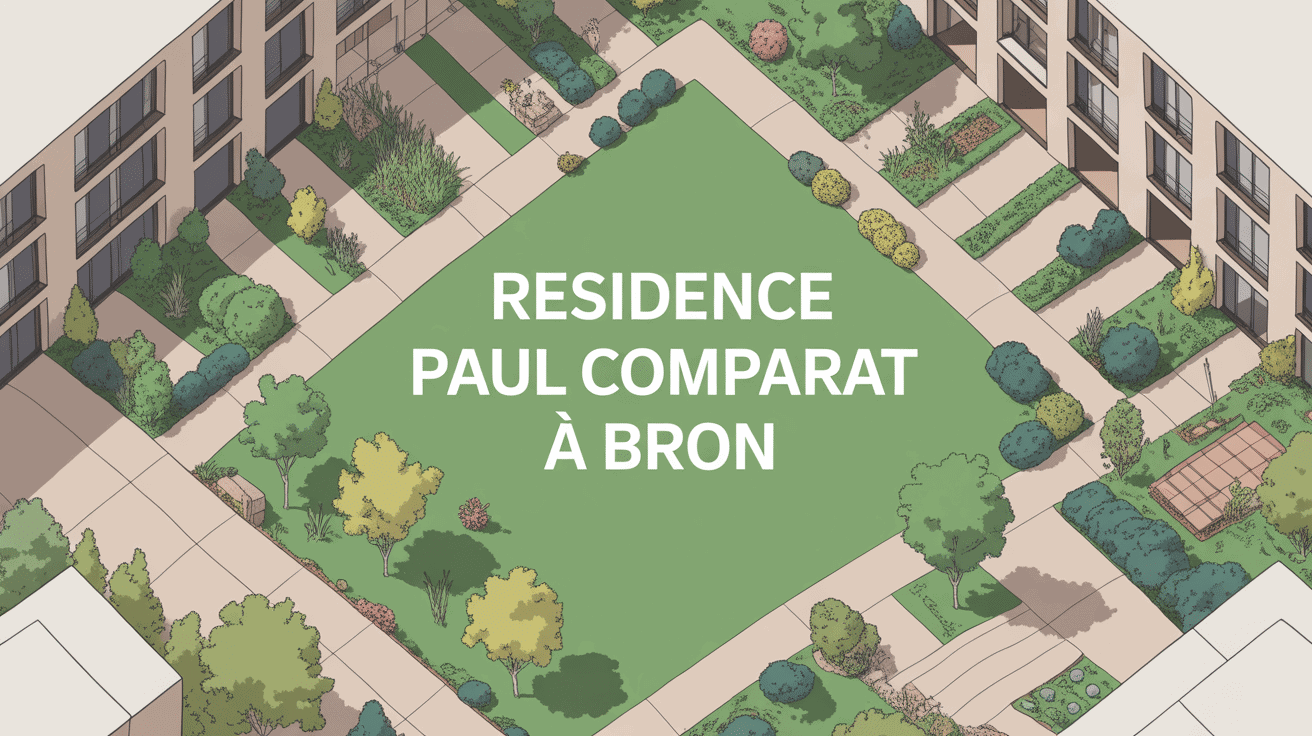 Vue aerienne residence paul comparat Bron moderne