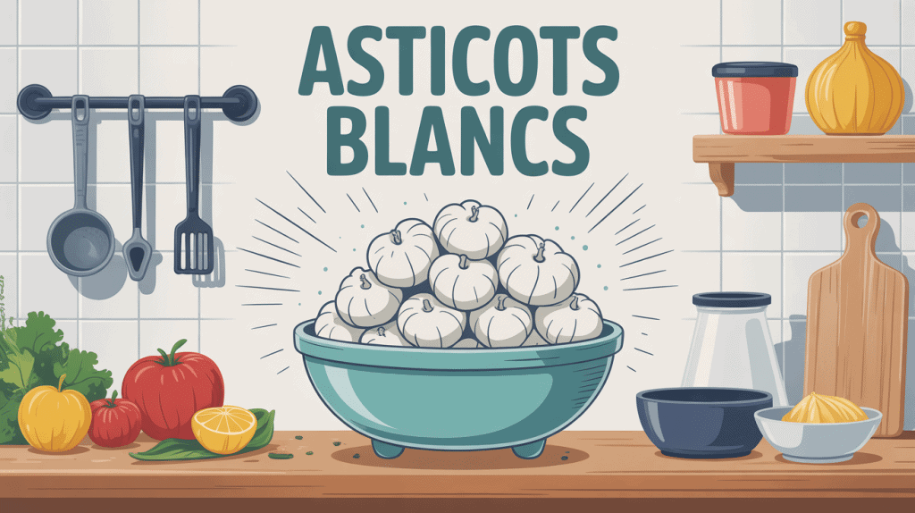 Illustration asticots blancs bac ordures cuisine