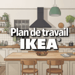 Vue globale cuisine moderne ikea plan de travail