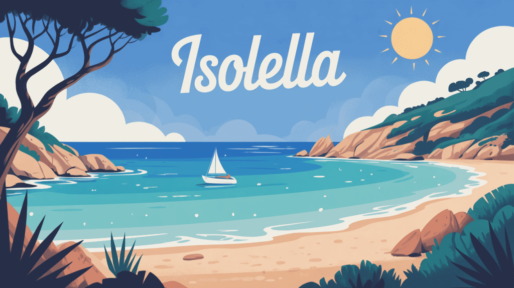 Vue générale Isolella presqu'île Corse du Sud
