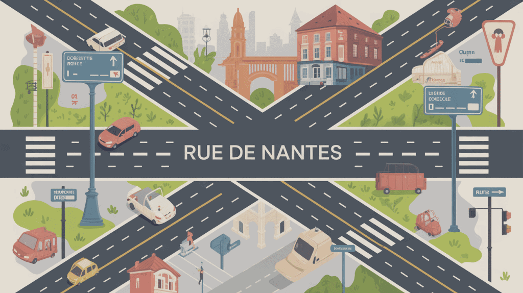 illustration urbaine rue de nantes orientation ville
