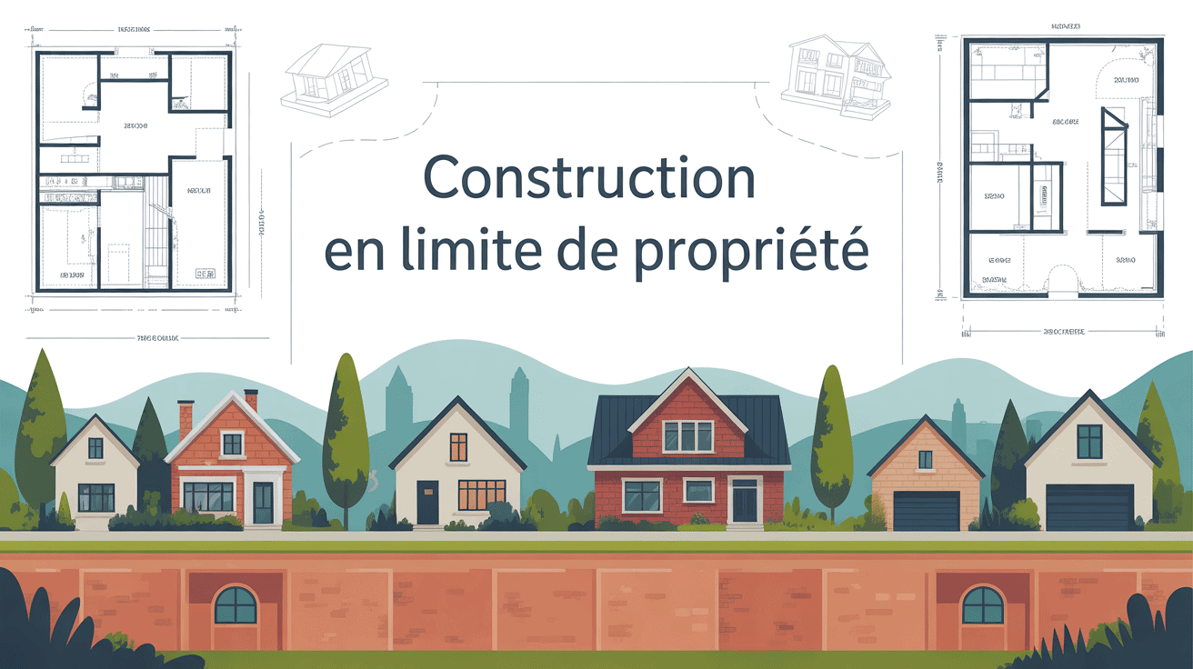 illustration construction en limite de propriété moderne