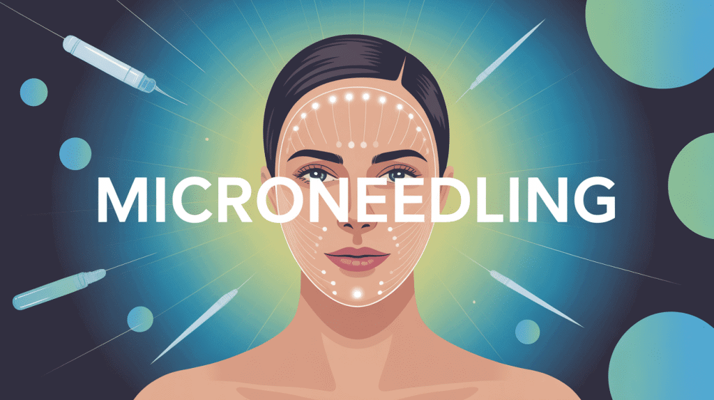 microneedling avis négatif visage stylisé illustration