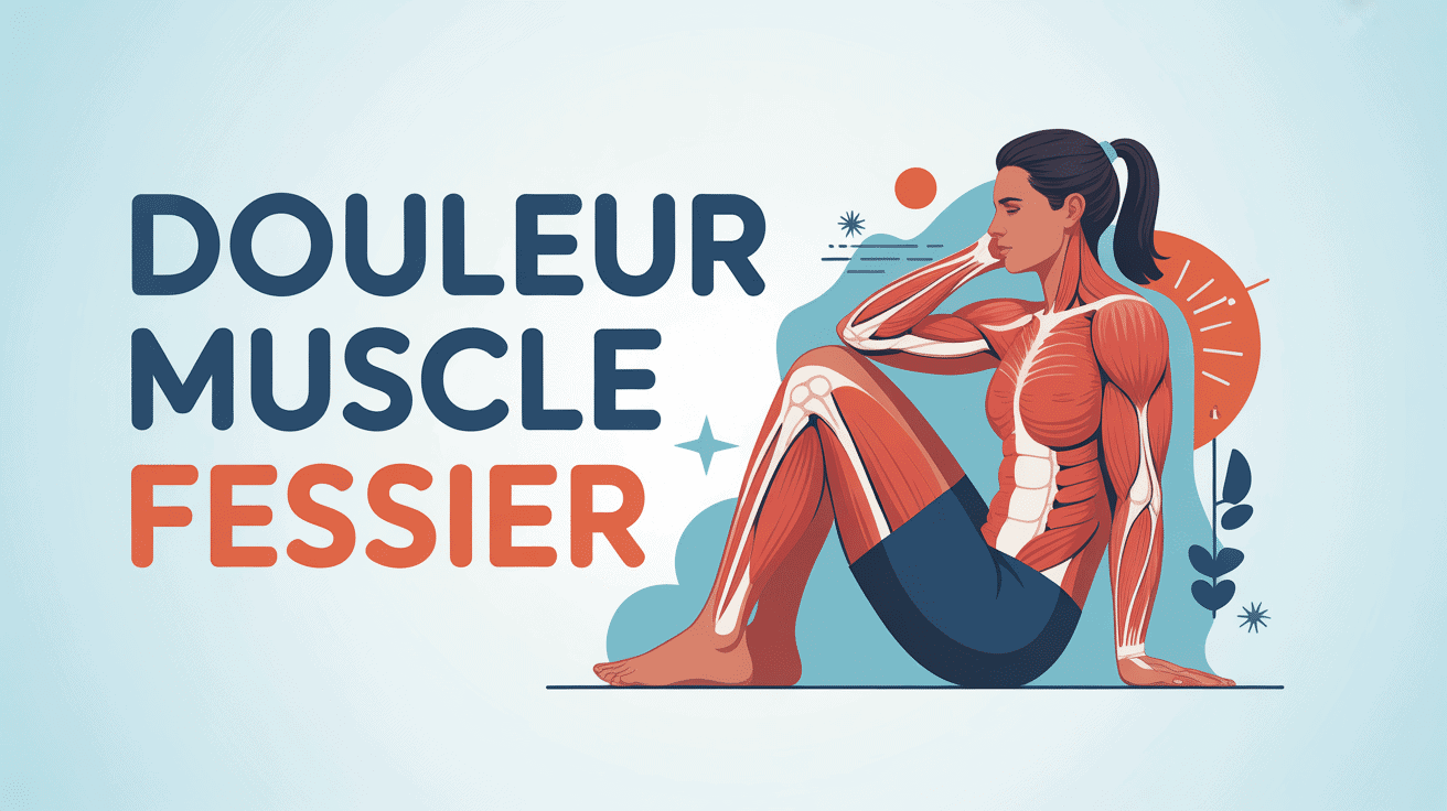 muscle du fessier douleur, image médicale en posture assise