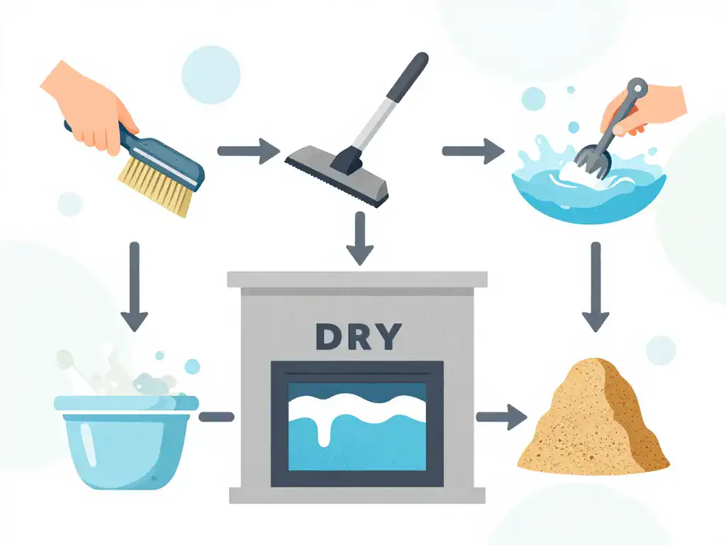 étapes nettoyage préparation peindre une cheminée