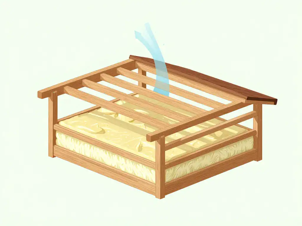 schéma structure toit plat ossature bois