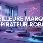 Illustration meilleure marque aspirateur robot avec aspirateurs en action