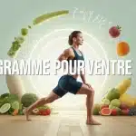 illustration programme pour ventre plat corps gainage nutrition saine