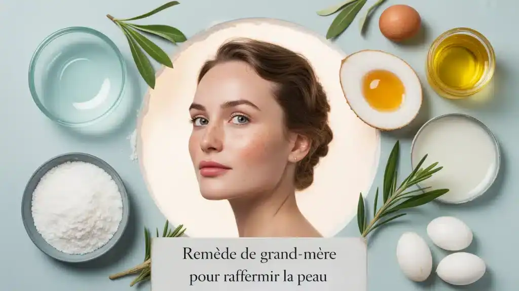 remède de grand-mère pour raffermir la peau visage stylisé naturel