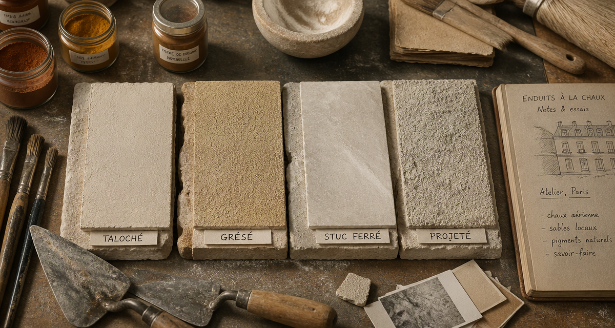 enduits à la chaux paris textures et outils artisan