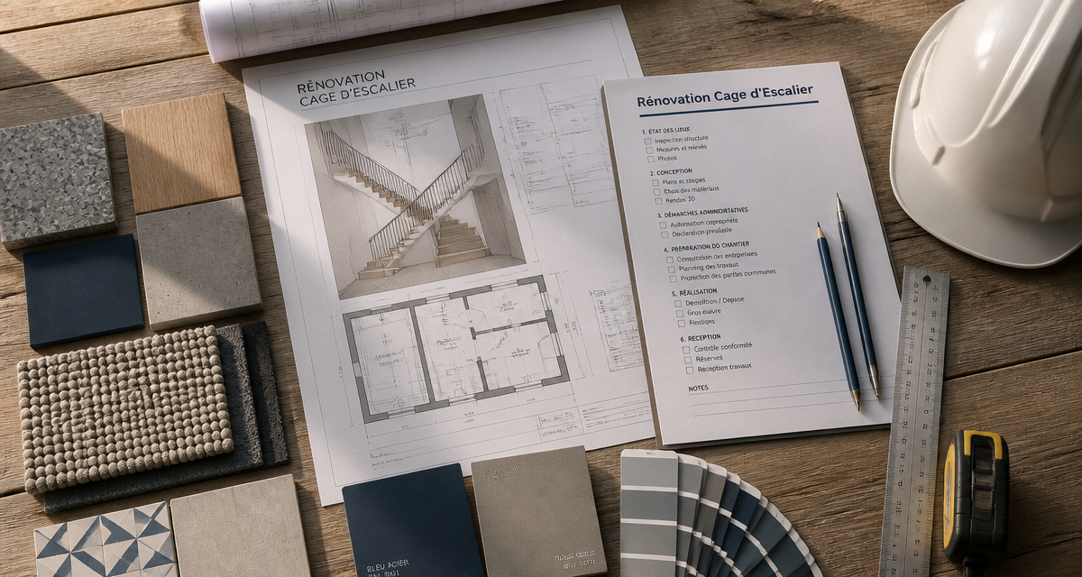 plans rénovation cage d'escalier immeuble