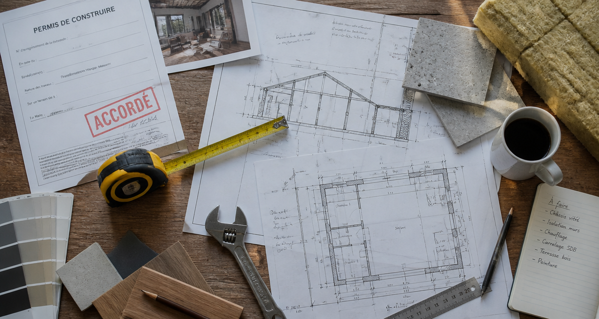 Plans et outils pour hangar aménagé en maison
