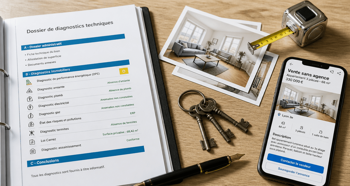 vente maison sans agence dossier diagnostics clés