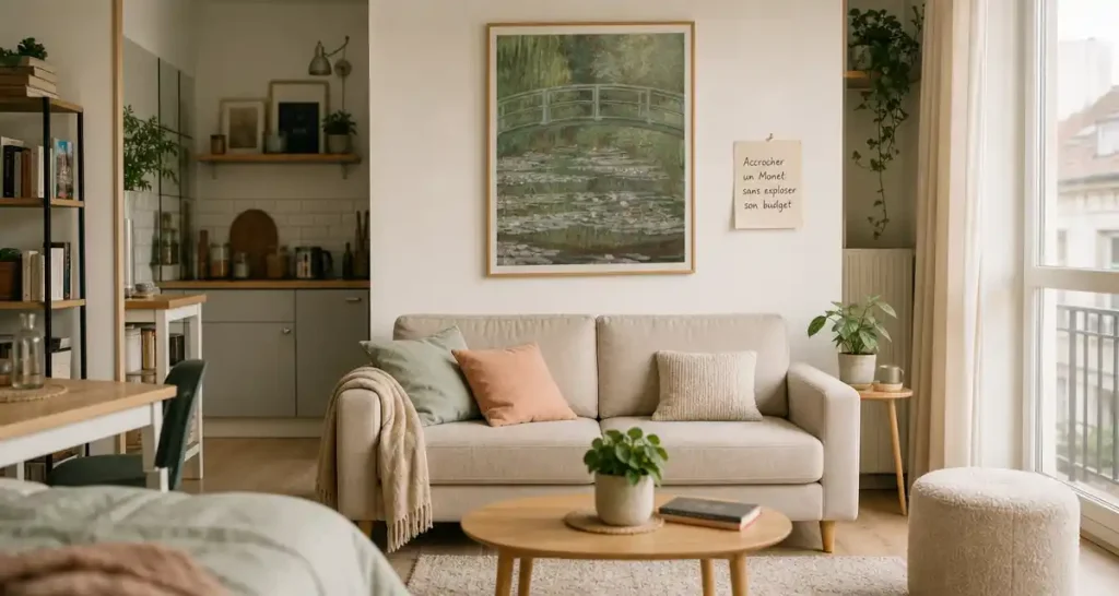 Comment accrocher un tableau Monet dans un petit intérieur sans exploser son budget déco
