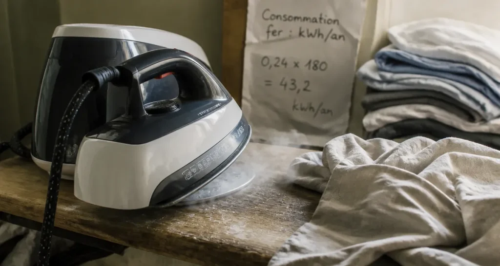 Consommation d&rsquo;un fer à repasser : chiffres réels et astuces pour réduire votre facture