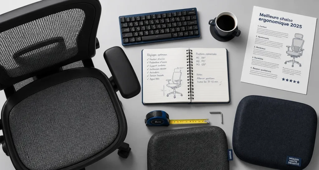 Meilleure chaise ergonomique 2025 : 4 réglages vitaux pour préserver votre dos