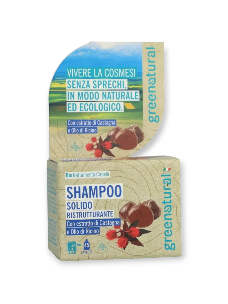 Твърд възстановяващ шампоан, 55 г Greenatural