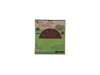 Gator 5″ Hole Aluminum Oxide 80 Grit Sandpaper Disc