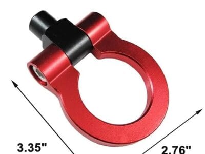 Sport Track Racing Style CNC Aluminum Screw-on Tow Hook Front Bumper Compatible with Porsche Panamera, Carrera 911 991 (Red)