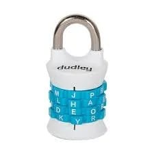 Dudley Cyclone Set-Your-Own Combination Lock Letter Combination Vertical