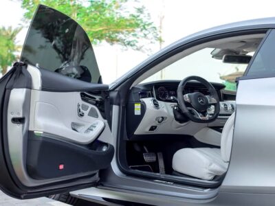 2015 Mercedes-Benz S-Class S 63 4Matic 8 Cylinders Engine Silver White