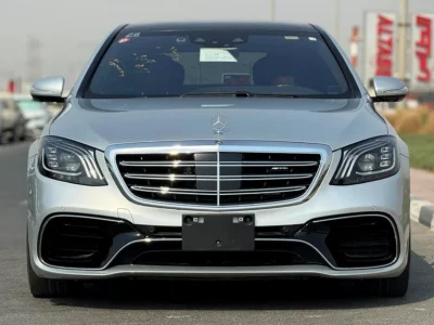 2018 Mercedes-Benz S-Class S 63 AMG 8 Cylinders Engine Silver Black Sedan