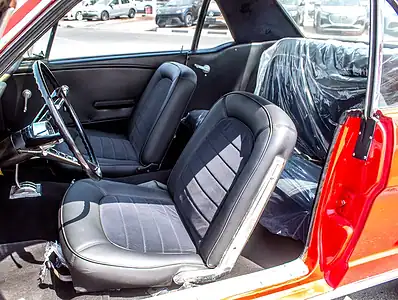 1965 Ford Mustang GT 8 Cylinder Engine Petrol Red Black Coupe