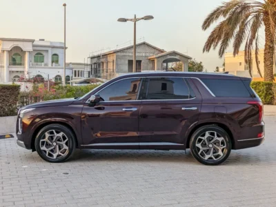 2022 Hyundai Palisade Calligraphy 6 Cylinders Engine Burgundy Black SUV