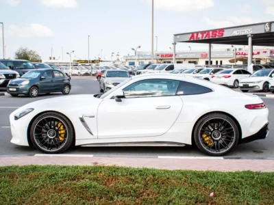 2024 Mercedes-Benz AMG GT 8 Cylinder Engine White Black Coupe