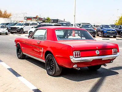 1965 Ford Mustang GT 8 Cylinder Engine Petrol Red Black Coupe