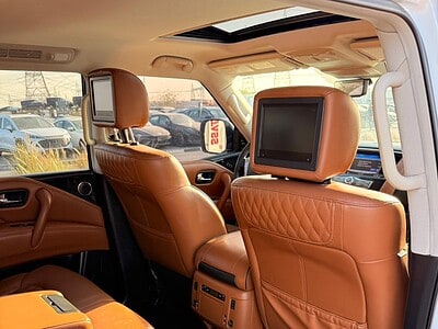 2019 INFINITI QX80 LUXE 4x4 5.6 litre V8 Cylinder Engine White Tan SUV Full Option