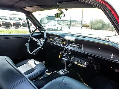 1965 Ford Mustang GT 8 Cylinder Engine Petrol Red Black Coupe