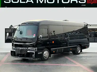 2025 Toyota Coaster Other 6 Cylinders Engine Black Orange Van MT GCC Specs