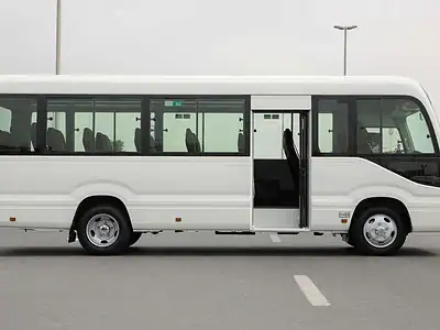 2025 Toyota Coaster HI ROOF 23S D 4.0L MT STD RD White Brown