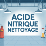 Illustration nettoyage industriel acide nitrique équipements sécurité