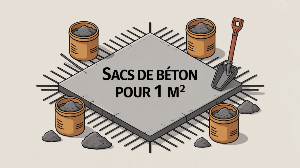 combien de sac de béton tout prêt pour 1m2 sur dalle avec outils chantier