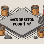 combien de sac de béton tout prêt pour 1m2 sur dalle avec outils chantier