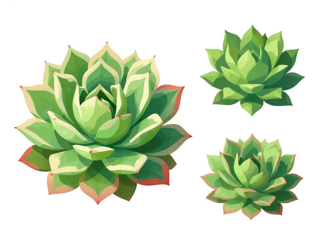 Diagramme visuel anatomy echeveria nodulosa et types proches