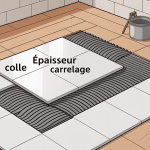 épaisseur colle carrelage 2 cm vue en coupe pédagogique