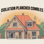 isolation des combles plancher vue maison coupe rayonnement chaleur