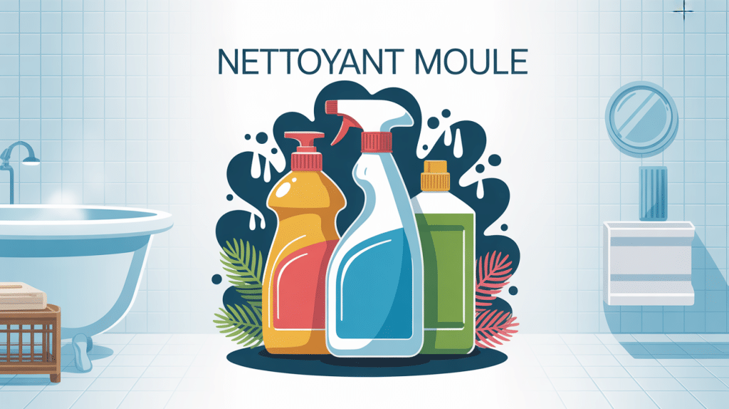illustration nettoyant moule produits anti moisissure maison